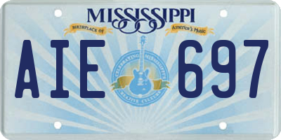 MS license plate AIE697