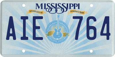 MS license plate AIE764