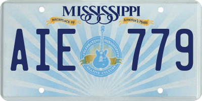 MS license plate AIE779