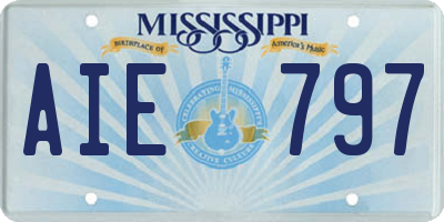 MS license plate AIE797