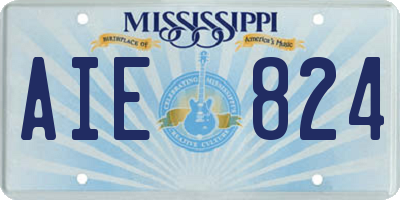MS license plate AIE824