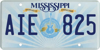 MS license plate AIE825