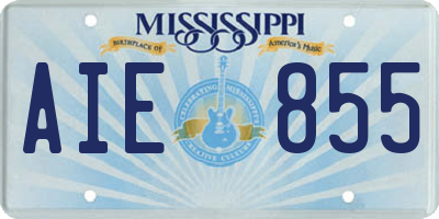 MS license plate AIE855