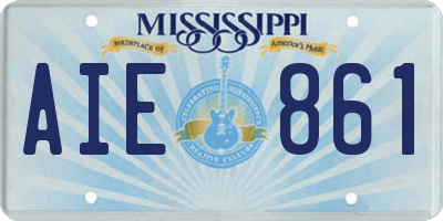 MS license plate AIE861