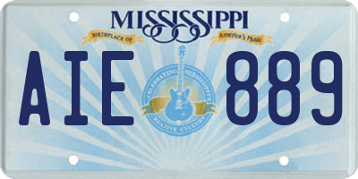 MS license plate AIE889