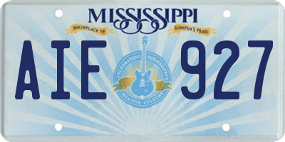 MS license plate AIE927