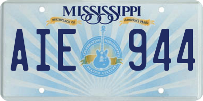 MS license plate AIE944