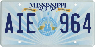 MS license plate AIE964