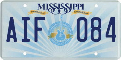 MS license plate AIF084