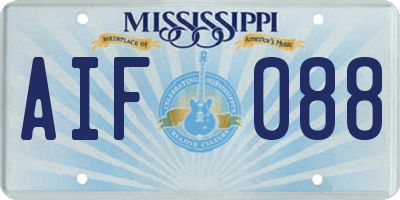 MS license plate AIF088