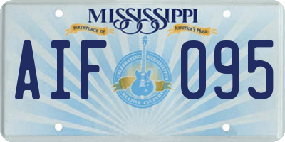 MS license plate AIF095