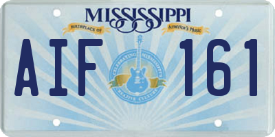 MS license plate AIF161