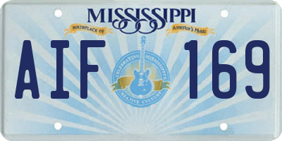 MS license plate AIF169
