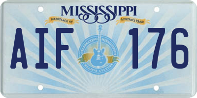 MS license plate AIF176