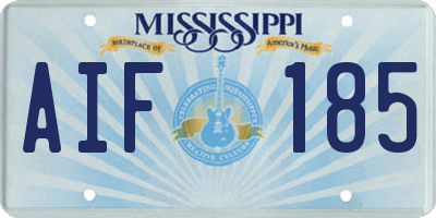 MS license plate AIF185