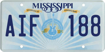 MS license plate AIF188