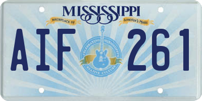 MS license plate AIF261