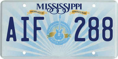 MS license plate AIF288