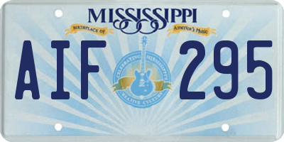 MS license plate AIF295