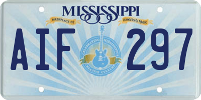 MS license plate AIF297