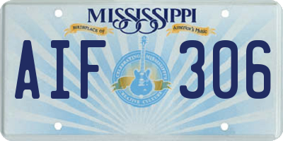 MS license plate AIF306