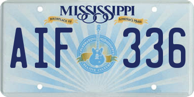 MS license plate AIF336