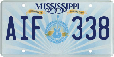 MS license plate AIF338