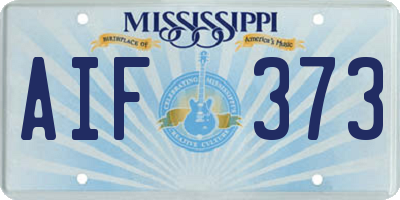 MS license plate AIF373