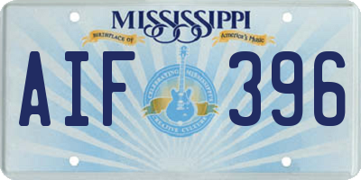 MS license plate AIF396