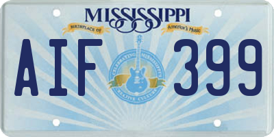 MS license plate AIF399