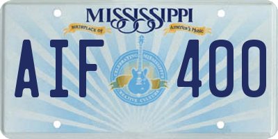 MS license plate AIF400