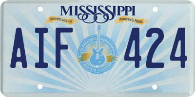 MS license plate AIF424