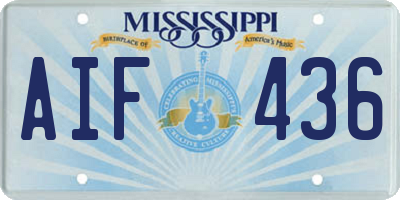 MS license plate AIF436