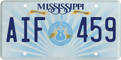 MS license plate AIF459