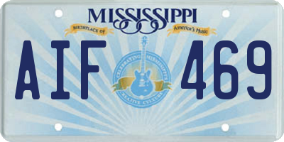 MS license plate AIF469