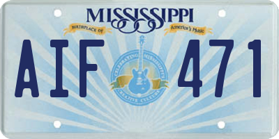 MS license plate AIF471