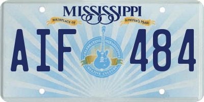 MS license plate AIF484