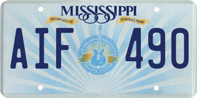 MS license plate AIF490