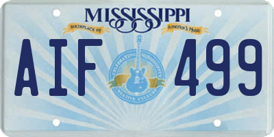 MS license plate AIF499