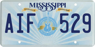 MS license plate AIF529