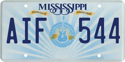 MS license plate AIF544