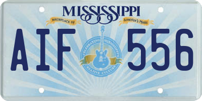 MS license plate AIF556