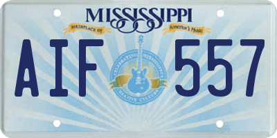 MS license plate AIF557
