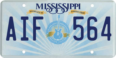 MS license plate AIF564