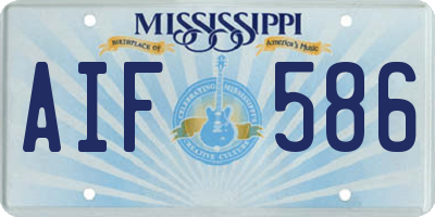 MS license plate AIF586