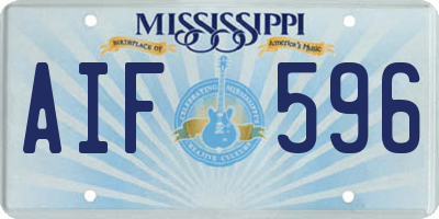 MS license plate AIF596