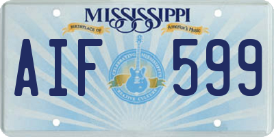MS license plate AIF599