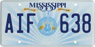 MS license plate AIF638