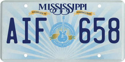MS license plate AIF658