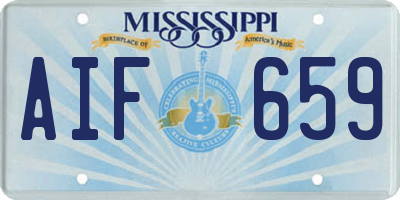 MS license plate AIF659